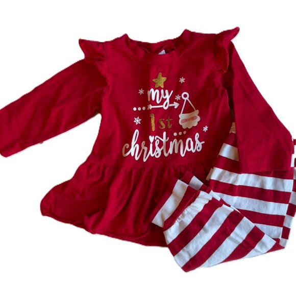 🎅 Baby Girl My 1st Christmas Matching Outfit - Picture 2 of 7